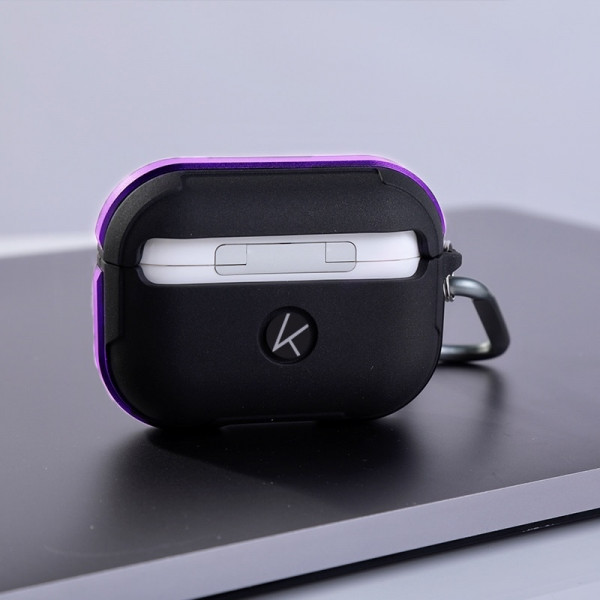 Защитный чехол K-DOO CRASHGUARD (TPU+Metal) на Airpods 3 фиолетовый (Purple)