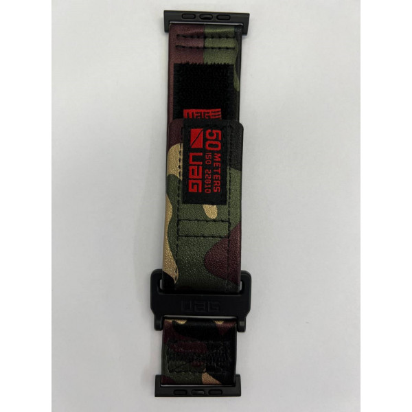 Ремешок кожаный UAG Active Camo для Apple Watch зеленый камуфляж 42/44/45mm (Forest)