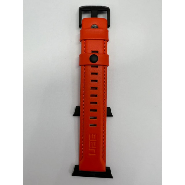 Ремешок кожаный UAG Leather для Apple Watch оранжевый 42/44/45mm (Orange)