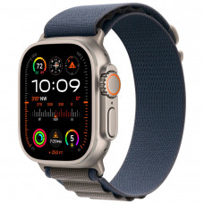 Apple Watch Ultra 2, 49 мм, титановый корпус, ремешок Alpine синего цвета
