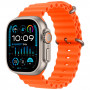 Apple Watch Ultra 2, 49 мм, титановый корпус, спортивный ремешок «оранжевый океан»