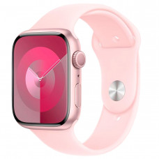 Apple Watch Series 9, 45 мм, алюминий нежно-розового цвета , спортивный ремешок нежно-розового цвета (Pink)
