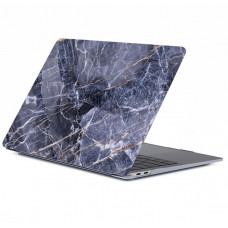 Накладка пластиковая DDC HardShell Case на MacBook Air 2337 M1 черный мромор (Marble Graphite)