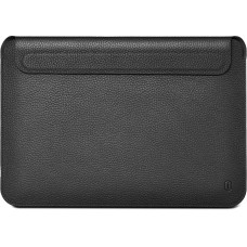 Конверт Wiwu Genuine Leather для MacBook Pro 13/Air 13 из натуральной кожи, Черный (Black)