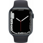 Apple Watch Series 7, 45 мм, алюминий цвета «тёмная ночь», спортивный ремешок «тёмная ночь»