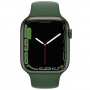 б/у Apple Watch Series 7, 45 мм, алюминий зеленого цвета, спортивный ремешок «зелёный клевер»