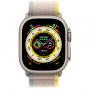 Apple Watch Ultra, 49 мм, титановый корпус, спортивный ремешок бежевого цвета