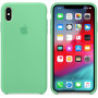 Силиконовый чехол Apple Silicone Case для iPhone XS Spearmint зеленый