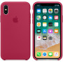 Чехол Apple для iPhone X Silicone Case Rose Red красный