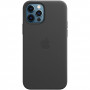 Чехол Apple Leather Case для Apple iPhone 12/12 Pro with MagSafe черный (Black)