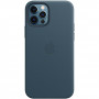 Чехол Apple Leather Case для Apple iPhone 12/12 Pro with MagSafe синий (Baltic-Blue)