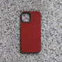 Чехол K-Doo Case KEVLAR для Apple iPhone 12 Mini светло-красный (M Pattern)