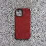 Чехол K-Doo Case KEVLAR для Apple iPhone 12/12 Pro светло-красный (M Pattern)