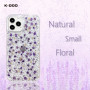 Чехол K-Doo Case FLOWERS для Apple iPhone 12 Pro Max маленькие сиреневые (Small Purple)