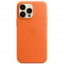 Чехол Apple Leather Case для Apple iPhone 14 Pro Max with MagSafe Оранжевый (Orange)
