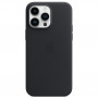 Чехол Apple Leather Case для Apple iPhone 14 Pro Max with MagSafe Черный (Midnight)