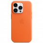 Чехол Apple Leather Case для Apple iPhone 14 Pro with MagSafe Оранжевый (Orange)