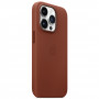 Чехол Apple Leather Case для Apple iPhone 14 Pro with MagSafe Темно-Коричневый (Brown)
