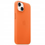 Чехол Apple Leather Case для Apple iPhone 14 Plus with MagSafe Оранжевый (Orange)