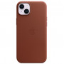 Чехол Apple Leather Case для Apple iPhone 14 Plus with MagSafe Темно-Коричневый (Brown)
