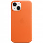 Чехол Apple Leather Case для Apple iPhone 14 with MagSafe Оранжевый (Orange)