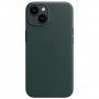 Чехол Apple Leather Case для Apple iPhone 14 with MagSafe Зеленый (Forest Green)