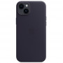 Чехол Apple Leather Case для Apple iPhone 14 with MagSafe Фиолетовый (Deep Purple)