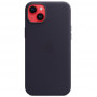 Чехол Apple Leather Case для Apple iPhone 14 with MagSafe Фиолетовый (Deep Purple)