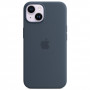 Чехол Apple iPhone 14 Silicone MagSafe Blue, синий - синий шторм (Storm Blue)