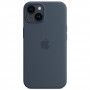 Чехол Apple iPhone 14 Silicone MagSafe Blue, синий - синий шторм (Storm Blue)