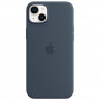Чехол Apple iPhone 14 Plus Silicone MagSafe Blue, синий - синий шторм (Storm Blue)