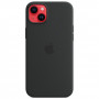 Чехол Apple iPhone 14 Plus Silicone MagSafe Black, черный - темная ночь  (Midnight)