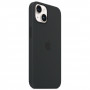Чехол Apple iPhone 14 Plus Silicone MagSafe Black, черный - темная ночь  (Midnight)