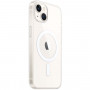 Силиконовый чехол Clear case Magnetic на iPhone 13 mini, прозрачный TPU (Ice)
