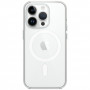Силиконовый чехол Clear case Magsafe на iPhone 14 Pro Max, прозрачный TPU (Ice)