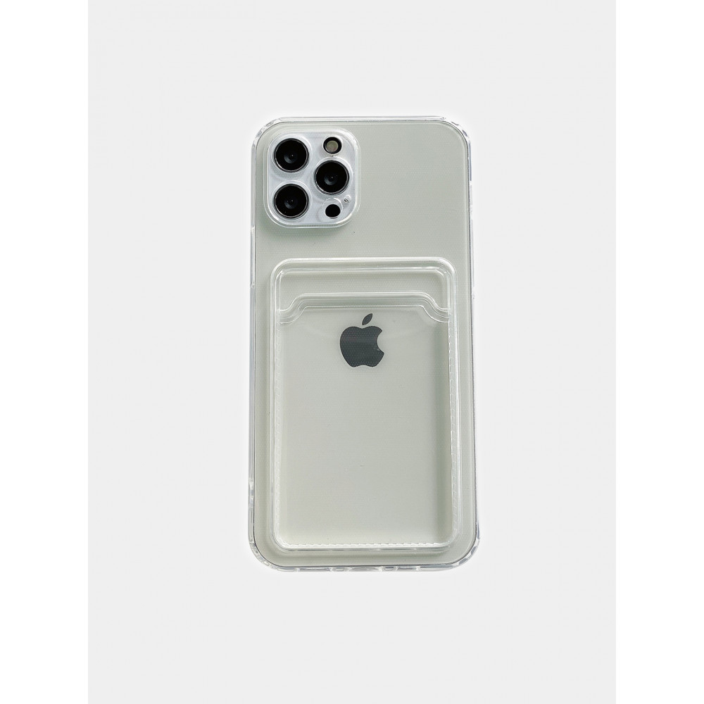 Купить Чехол прозрачный TPU Card Case с картхолдером на iPhone 12 Pro (Ice)  в Новосибирске по цене 600 р.