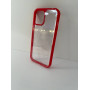 Чехол прозрачный TPU Case на iPhone 14 Pro (Red)