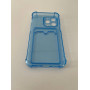 Чехол прозрачный TPU Case with Card Case на iPhone 14 Pro Max (Blue)