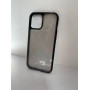 Чехол прозрачный TPU Case на iPhone 14 Plus (Ash, черный ребристый)