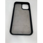 Чехол прозрачный TPU Case на iPhone 14 Pro (Ash, черный ребристый)
