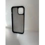 Чехол прозрачный TPU Case на iPhone 14 Pro (Ash, черный ребристый)