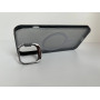 Чехол прозрачный TPU Case на iPhone 14 Plus c клипсой и Magsafe (Dark Ash)