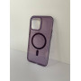 Чехол прозрачный TPU Case на iPhone 14 Plus с Magsafe (Deep Purple)