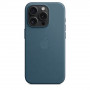 Чехол кожаный на iPhone 15 pro max MagSafe Leather Case (Mallard Blue)