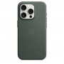 Чехол кожаный на iPhone 15 pro MagSafe Leather Case (Green)