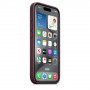 Чехол кожаный на iPhone 15 pro MagSafe Leather Case (Vinous)