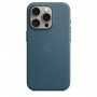 Чехол кожаный на iPhone 15 pro MagSafe Leather Case (Mallard Blue)