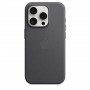 Чехол кожаный на iPhone 15 pro MagSafe Leather Case (Black)