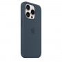 Чехол Apple Silicone Case iPhone 15 Pro Max MagSafe Storm Blue (Штормовой синий)