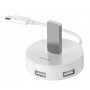 USB-концентратор Baseus round box Type-C HUB, разъемов: 4, White, белый (CAHUB-G02)